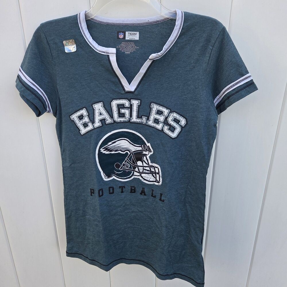 NFL Team Apparel Women’s Philadelphia Eagles Football T-shirt Size M - Picture 4 of 6